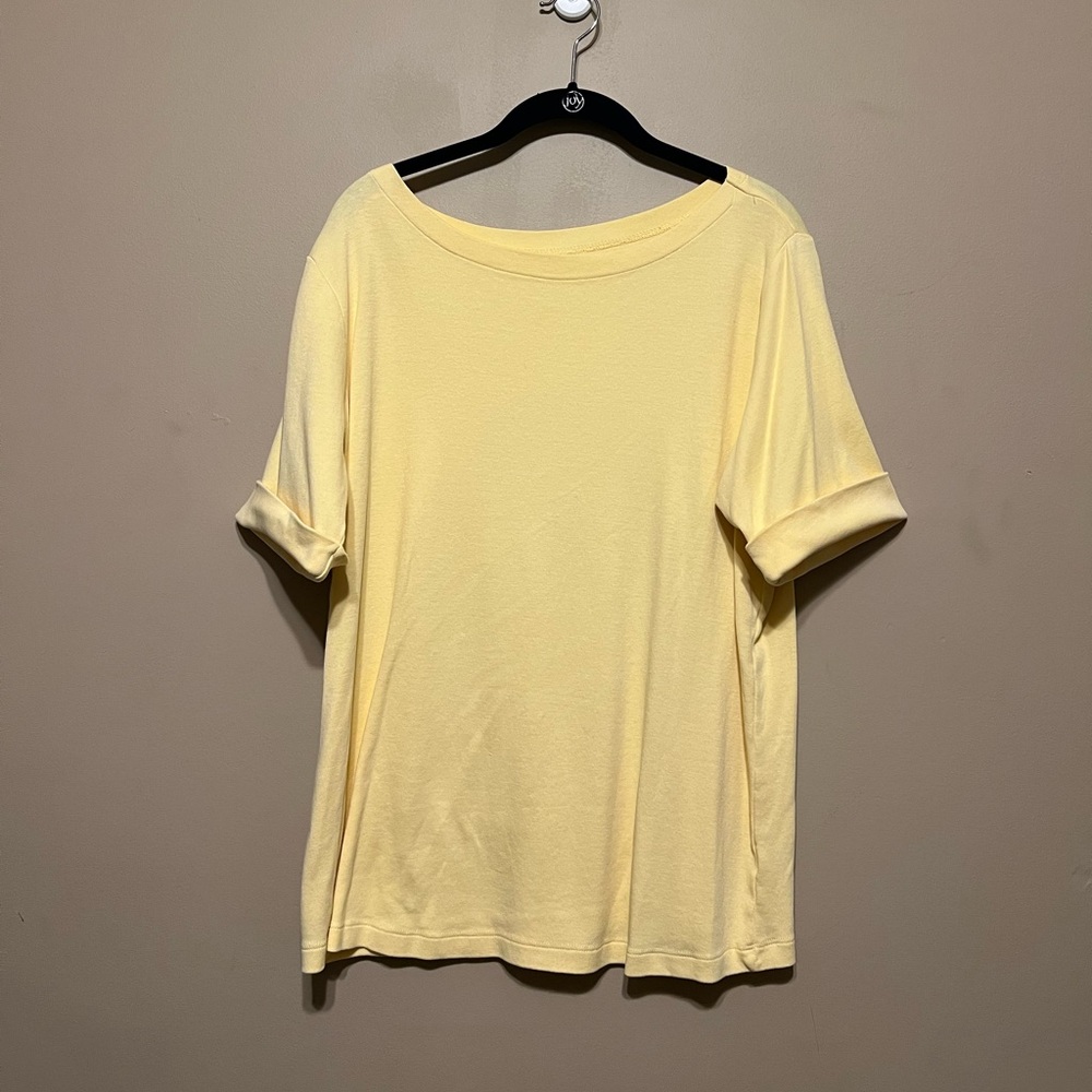 Salon Studio Yellow Cuff-Sleeve Top